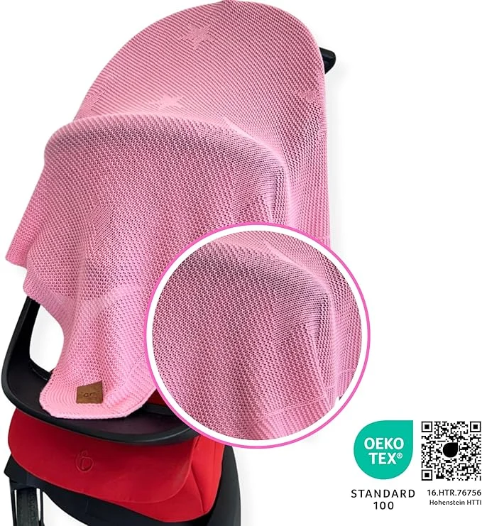Little Dedi® – Strickdecke für Baby - 80x100 cm (OEKO-TEX)