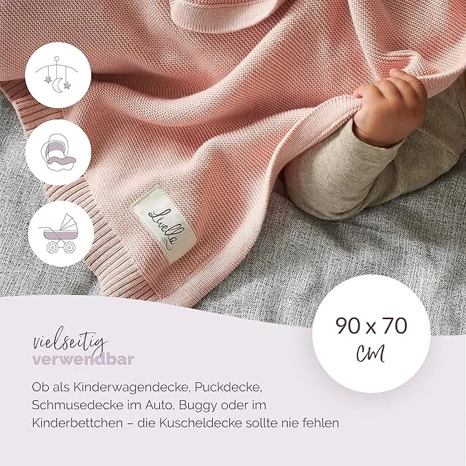 Livella Babydecke - 100 % Bio-Baumwolle