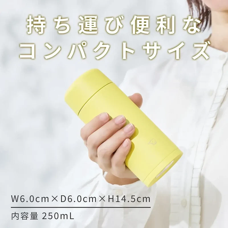 Zojirushi Stainless Steel Water Bottle 250 ml Sunny Blue Slim