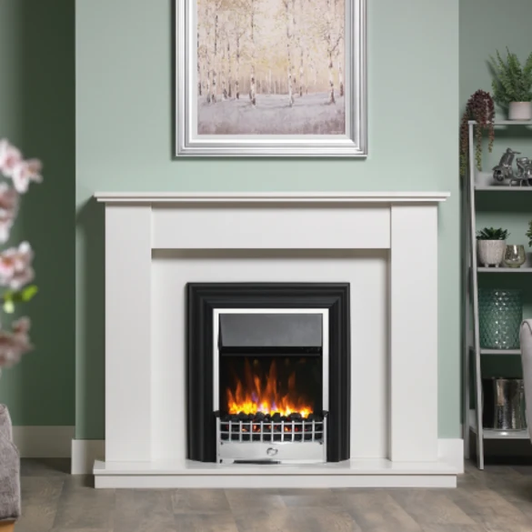 Cheriton Deluxe Oprtiflame Inset Electric Fire - Chrome