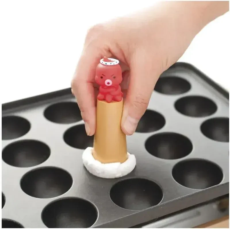 Connect Days Takochan Takoyaki Kitchen Tool Set, Red, 6-Piece