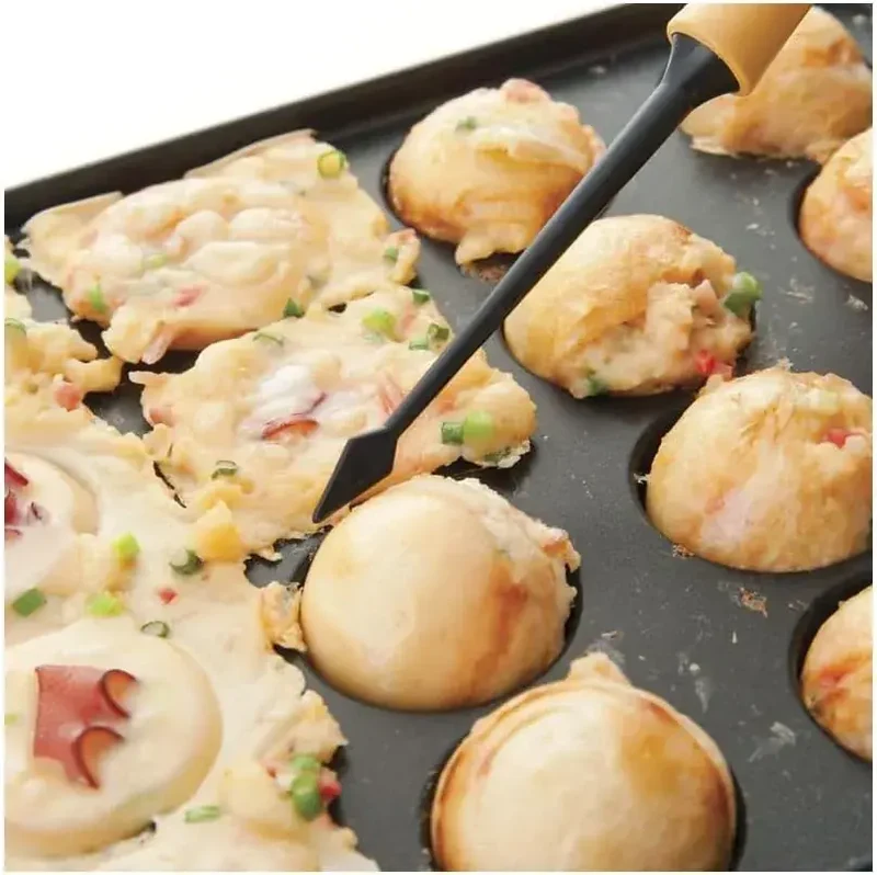 Connect Days Takochan Takoyaki Kitchen Tool Set, Red, 6-Piece