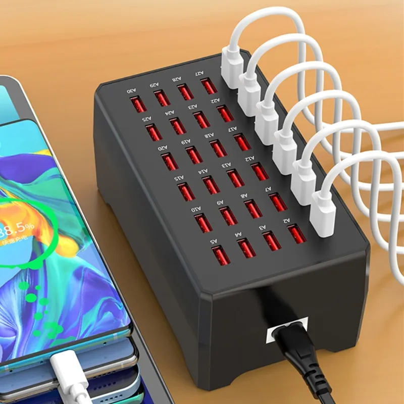 Mehrfachladegerät mit 30 USB-Ports – 150 W für Gastronomie und Hotel