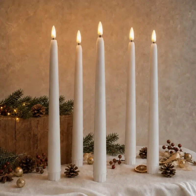 LED-Kerzenstäbe – warmweisses Flackern für Kronleuchter und Tisch