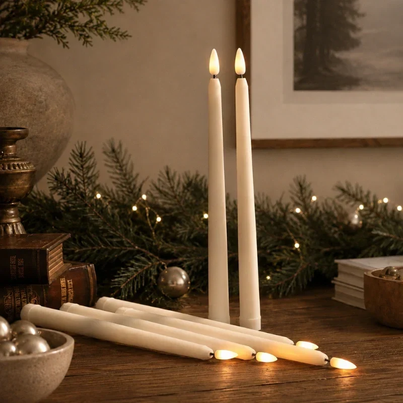 LED-Kerzenstäbe – warmweisses Flackern für Kronleuchter und Tisch