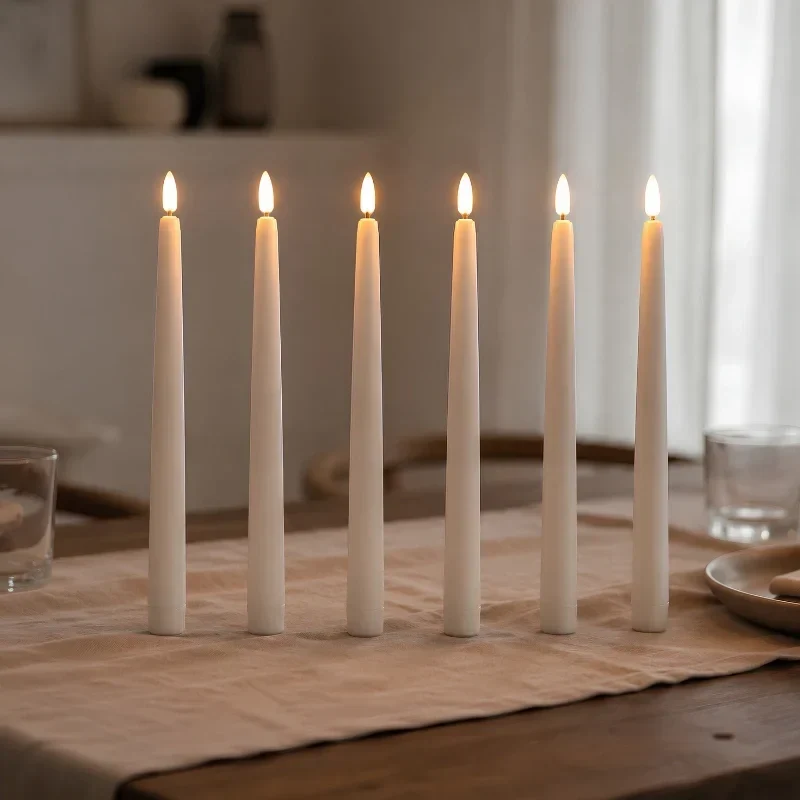 LED-Kerzenstäbe – warmweisses Flackern für Kronleuchter und Tisch