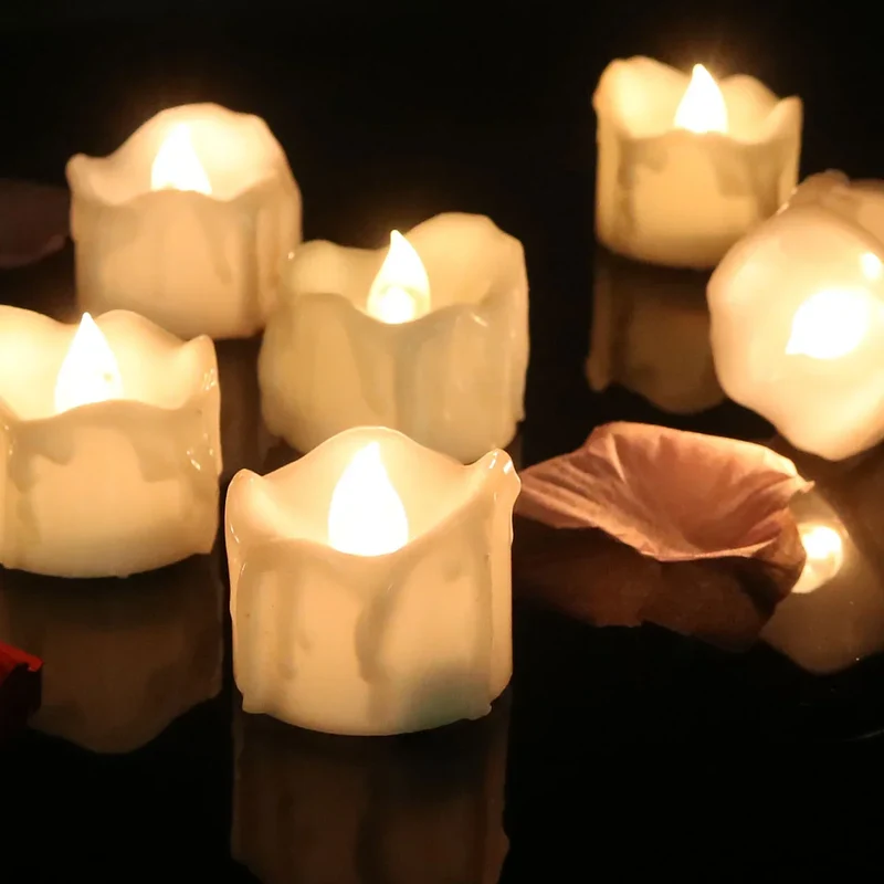 LED-Deko-Kerzen im 12er-Set – Lichtspiel ohne Docht und Wachs