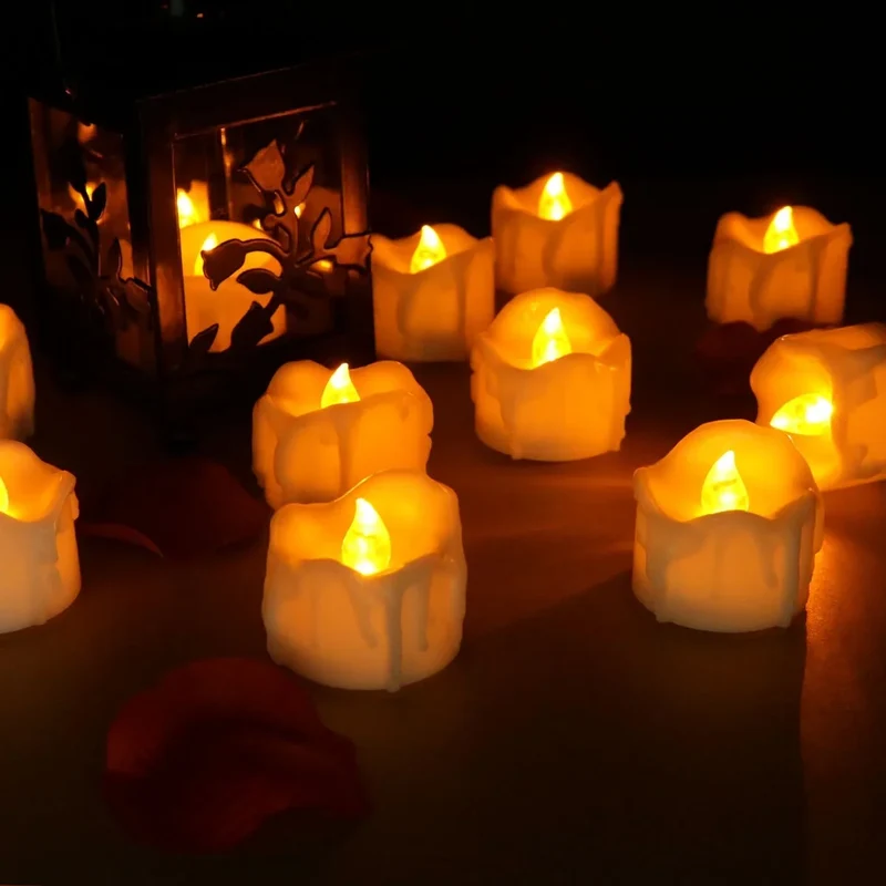 LED-Deko-Kerzen im 12er-Set – Lichtspiel ohne Docht und Wachs