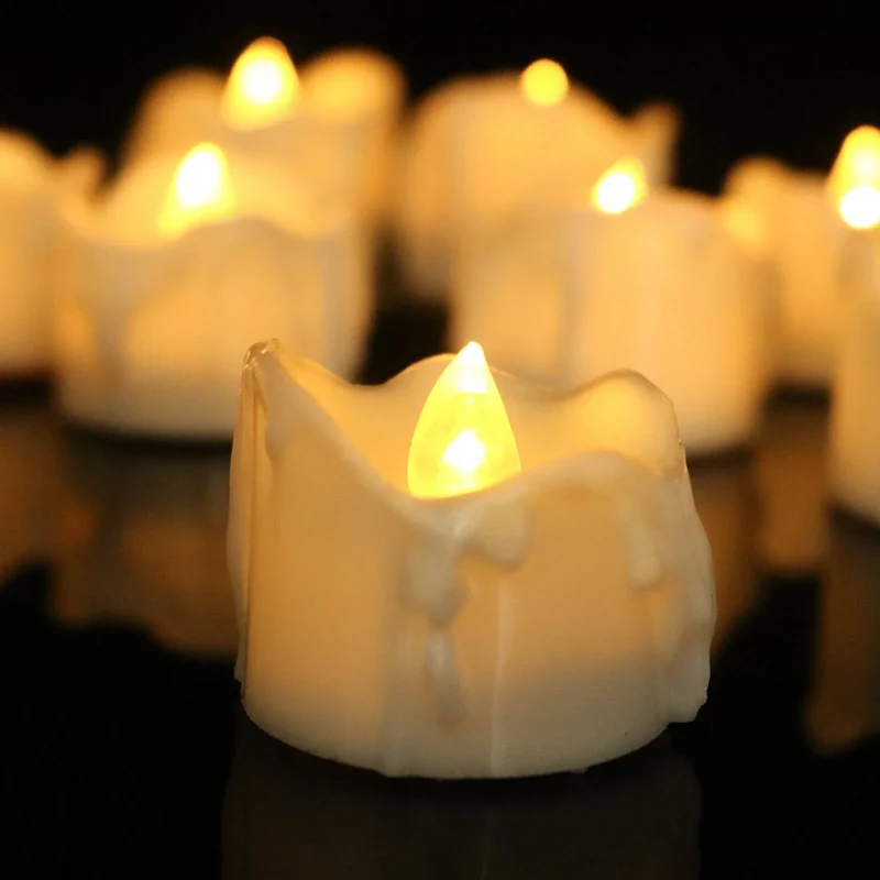LED-Deko-Kerzen im 12er-Set – Lichtspiel ohne Docht und Wachs