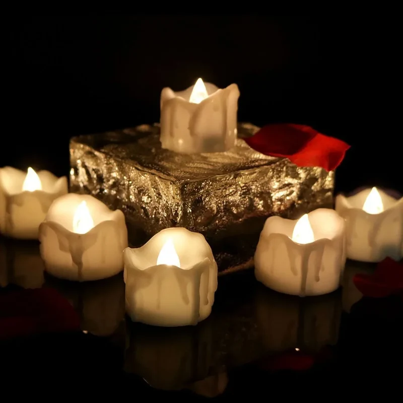 LED-Deko-Kerzen im 12er-Set – Lichtspiel ohne Docht und Wachs