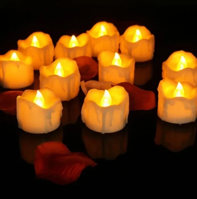LED-Deko-Kerzen im 12er-Set – Lichtspiel ohne Docht und Wachs