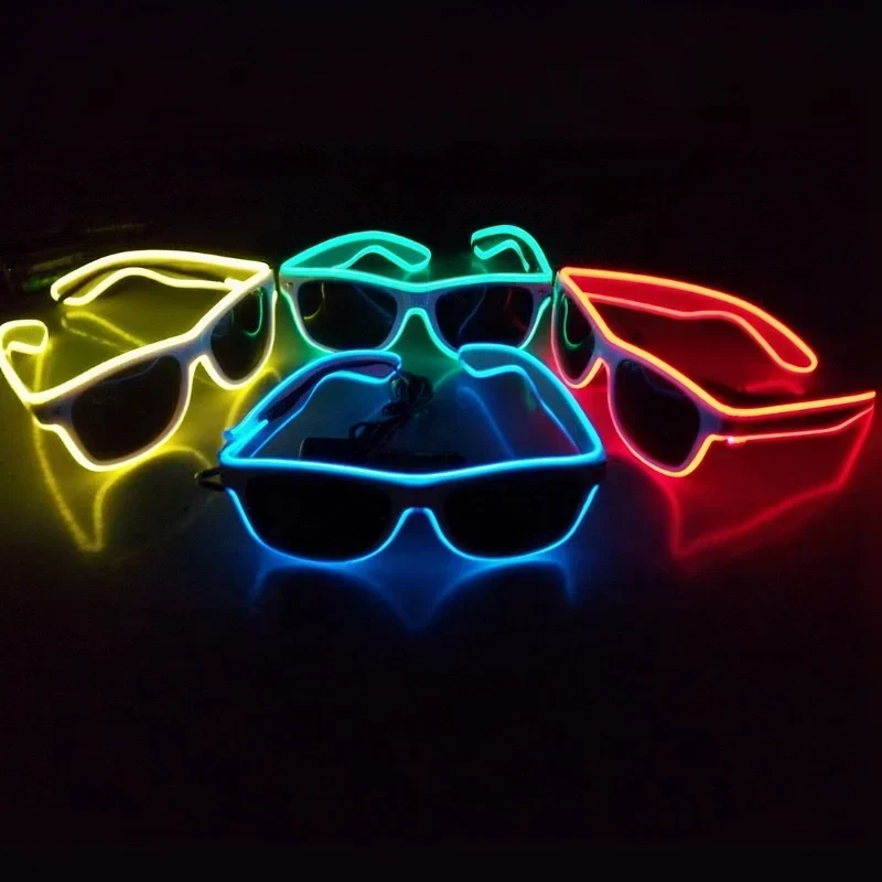 LED-Partybrille – drei Leuchtmodi, acht Farben oder Farbwechsel