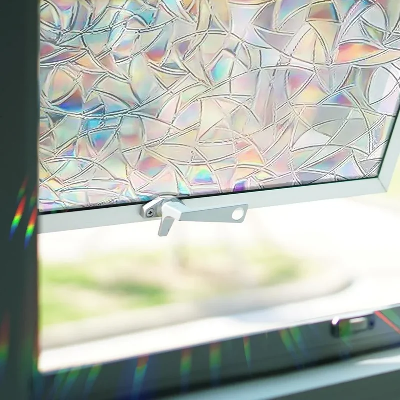 Fensterfolien mit Prismaeffekt – haften statisch, ohne Kleber