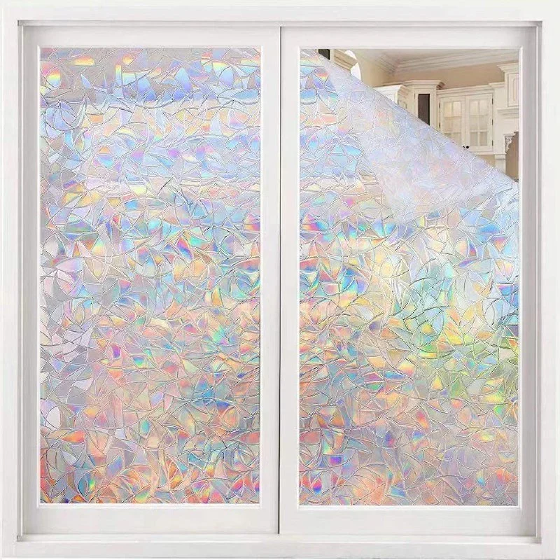 Fensterfolien mit Prismaeffekt – haften statisch, ohne Kleber