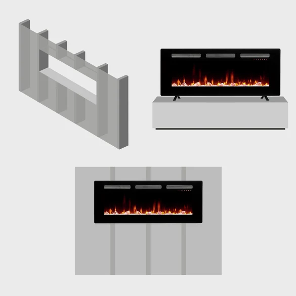 Sierra 60 Optiflame Wall Mounted Electric Fire