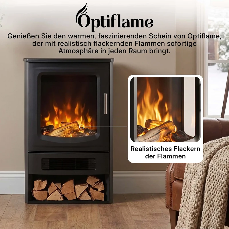 Oakridge Optiflame Freistehender Elektrokamin