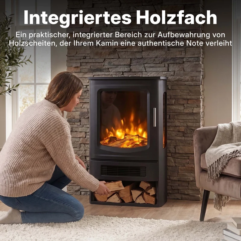 Oakridge Optiflame Freistehender Elektrokamin