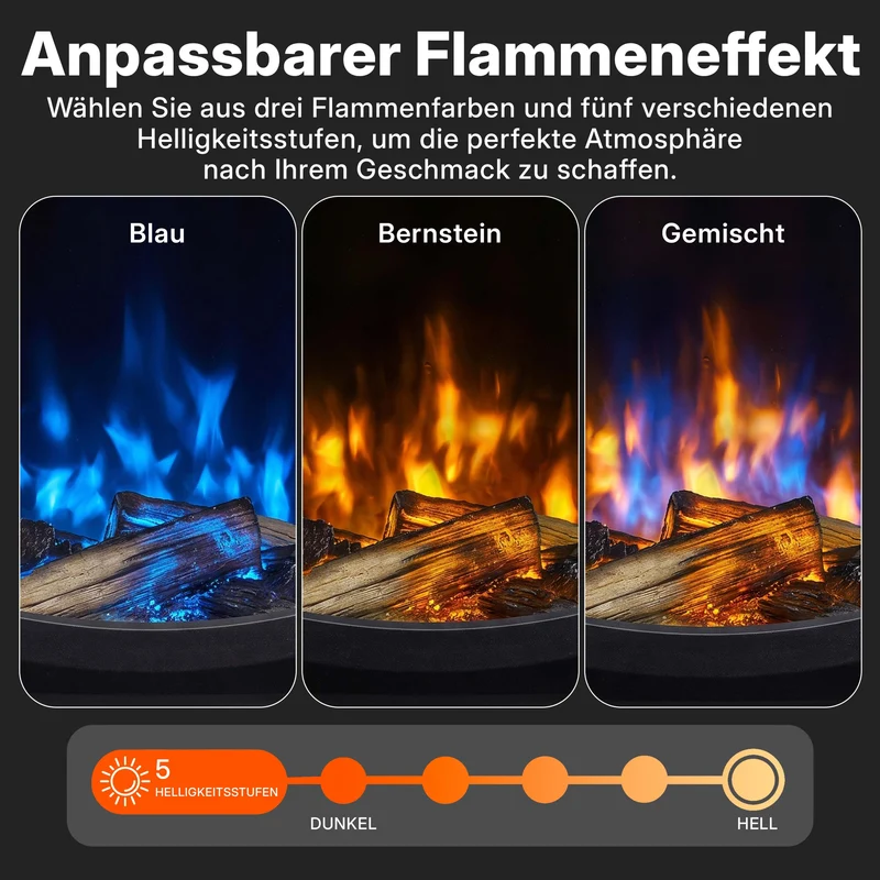 Oakridge Optiflame Freistehender Elektrokamin
