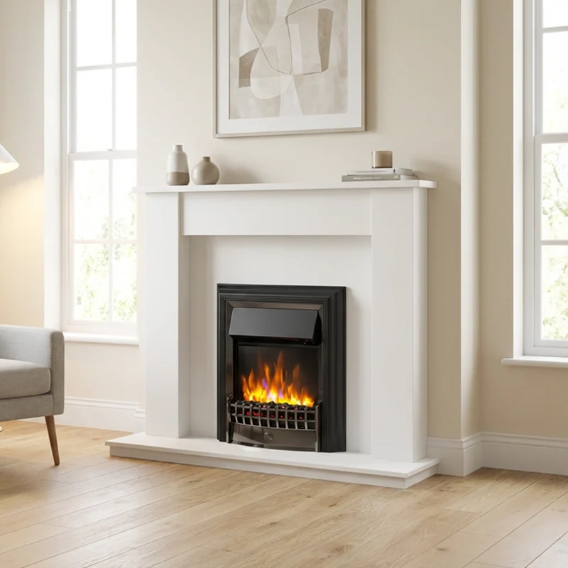 Cheriton Deluxe Optiflame Inset Electric Fire - Black