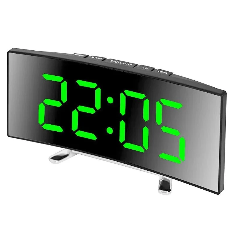 Digitalwecker – grosses LED-Display ohne tickendes Uhrwerk, mit Adapter