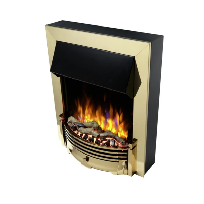 Helmsdale Optiflame Inset Electric Fire - Brass