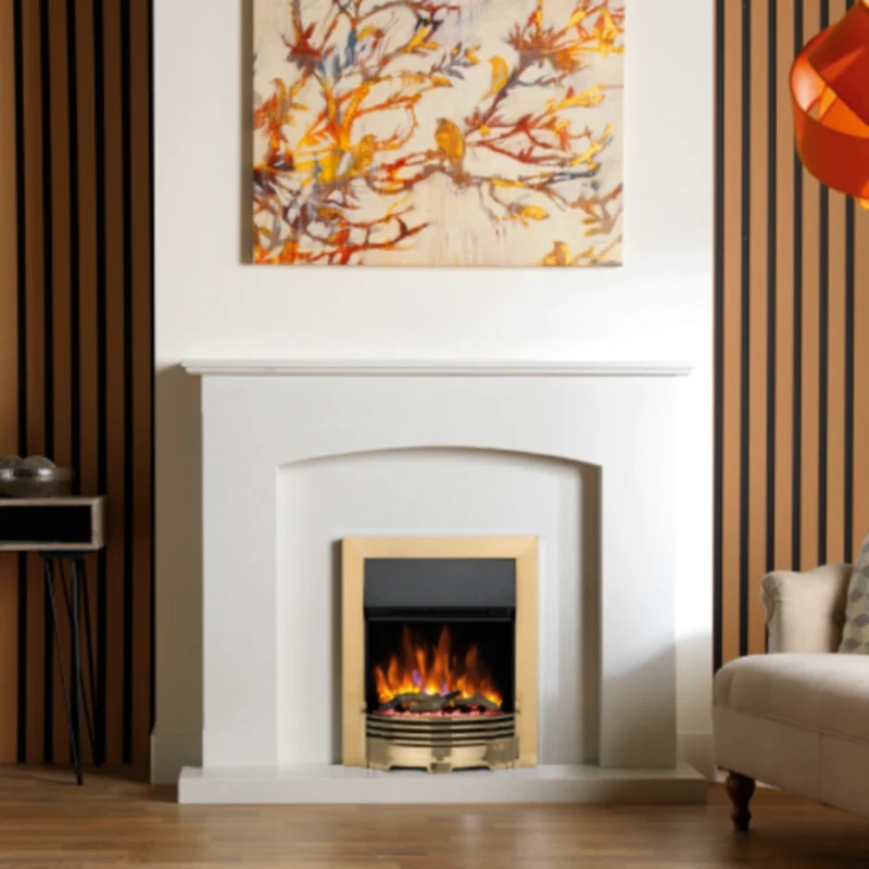 Helmsdale Optiflame Inset Electric Fire - Brass