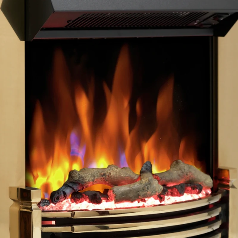 Helmsdale Optiflame Inset Electric Fire - Brass