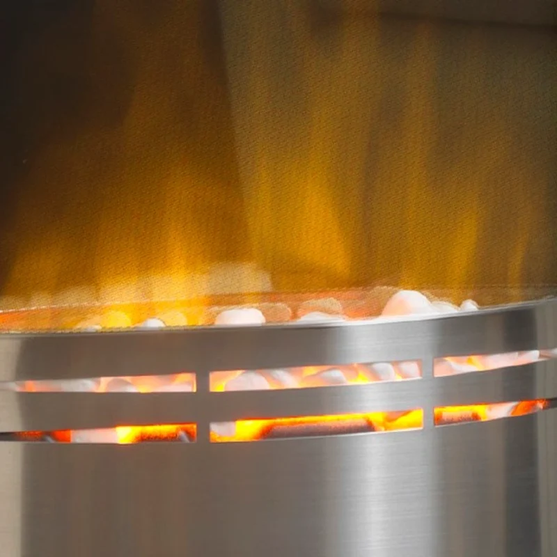 Dimplex Dakota Optiflame Einbaukamin aus Edelstahl