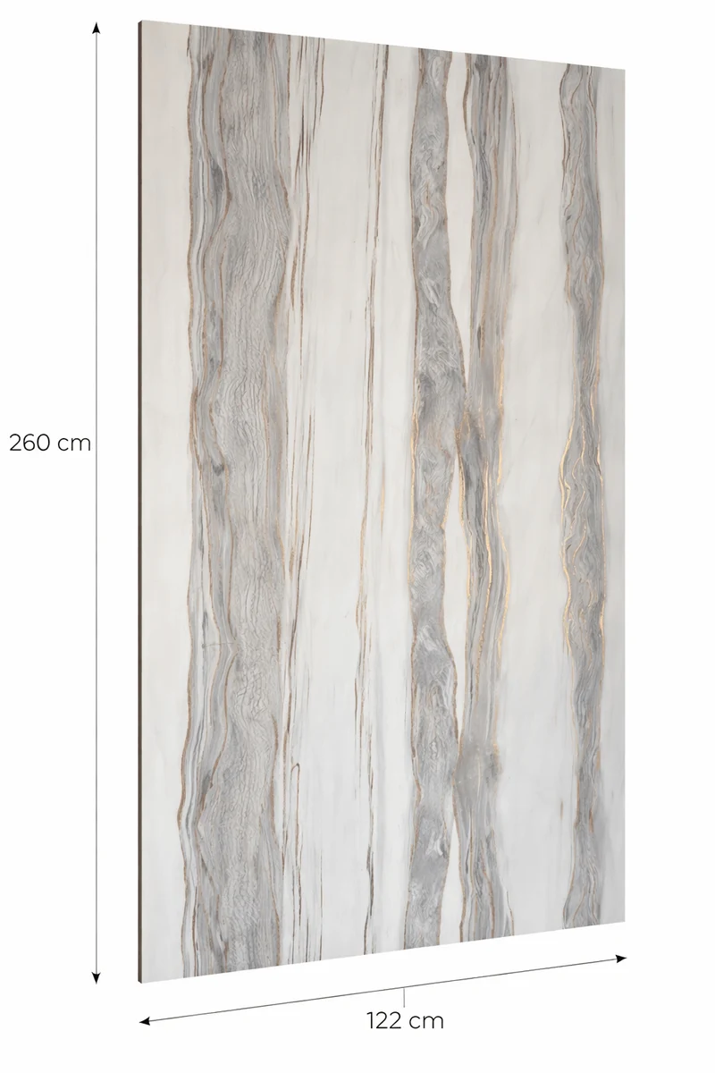 Wandpaneele Wandverkleidung Wandplatten PVC Marmoroptik Hochglanz 260 x 122 cm 01030