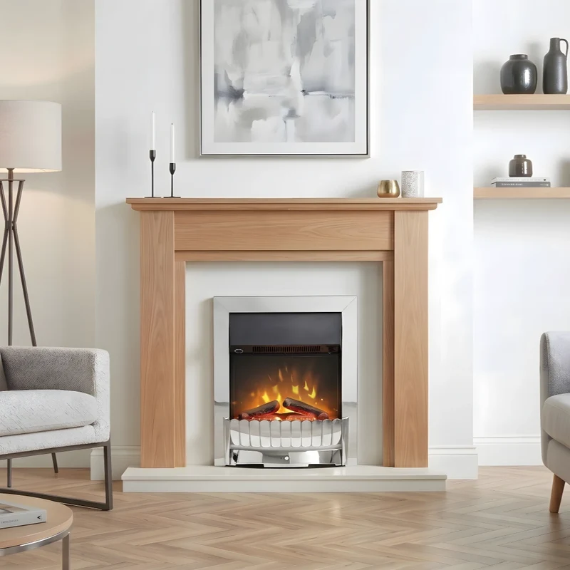 Clement Optiflame Inset Electric Fire - Chrome