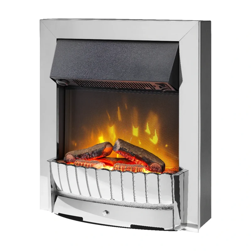 Clement Optiflame Inset Electric Fire - Chrome