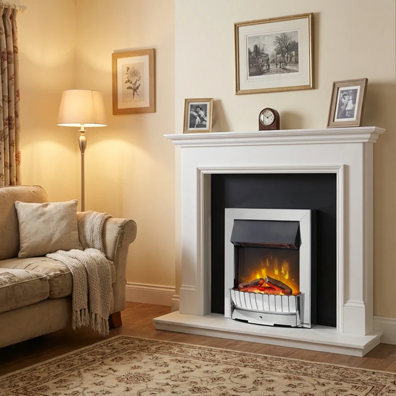 Clement Optiflame Inset Electric Fire - Chrome