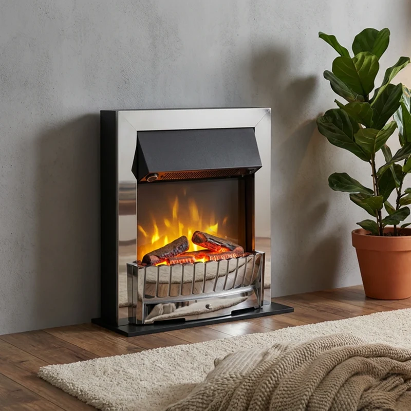 Clement Optiflame Inset Electric Fire - Chrome