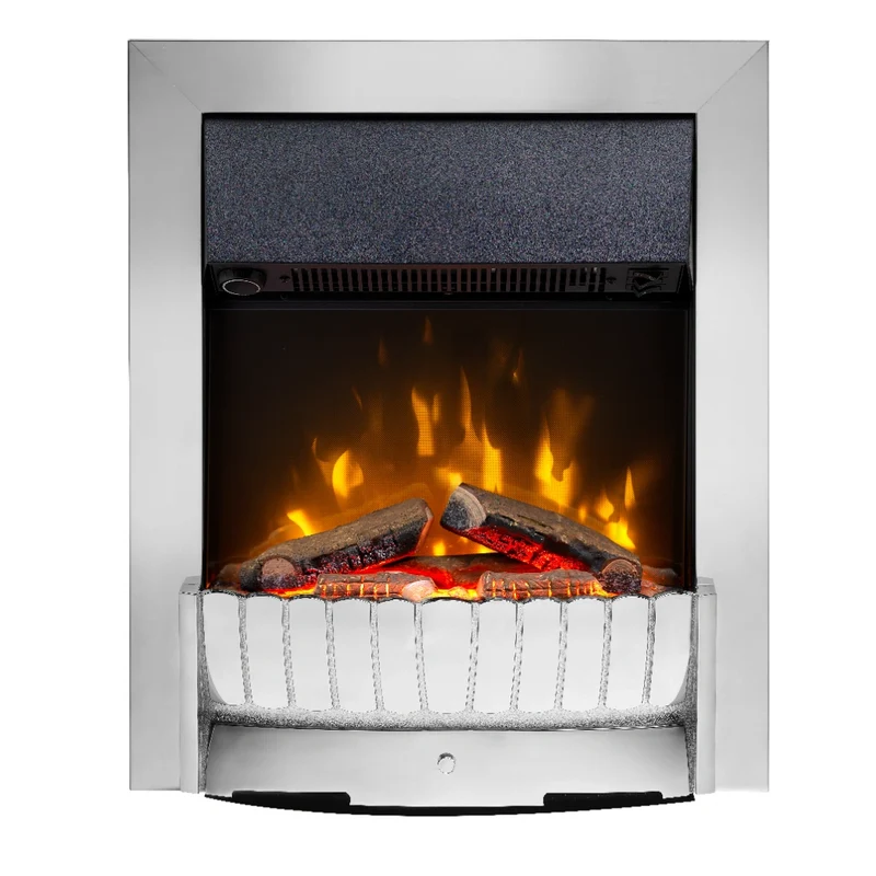 Clement Optiflame Inset Electric Fire - Chrome