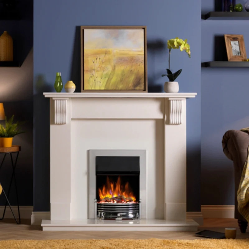 Helmsdale Optiflame Inset Electric Fire - Chrome