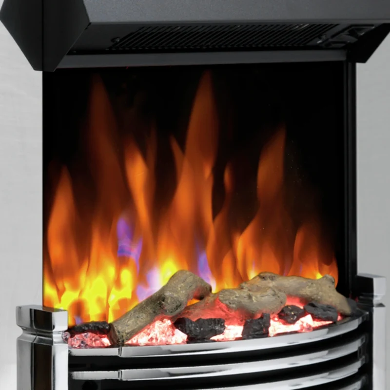Helmsdale Optiflame Inset Electric Fire - Chrome