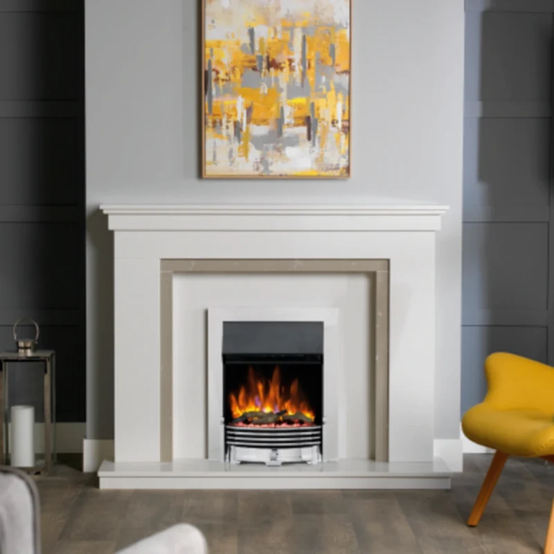 Helmsdale Optiflame Inset Electric Fire - Chrome