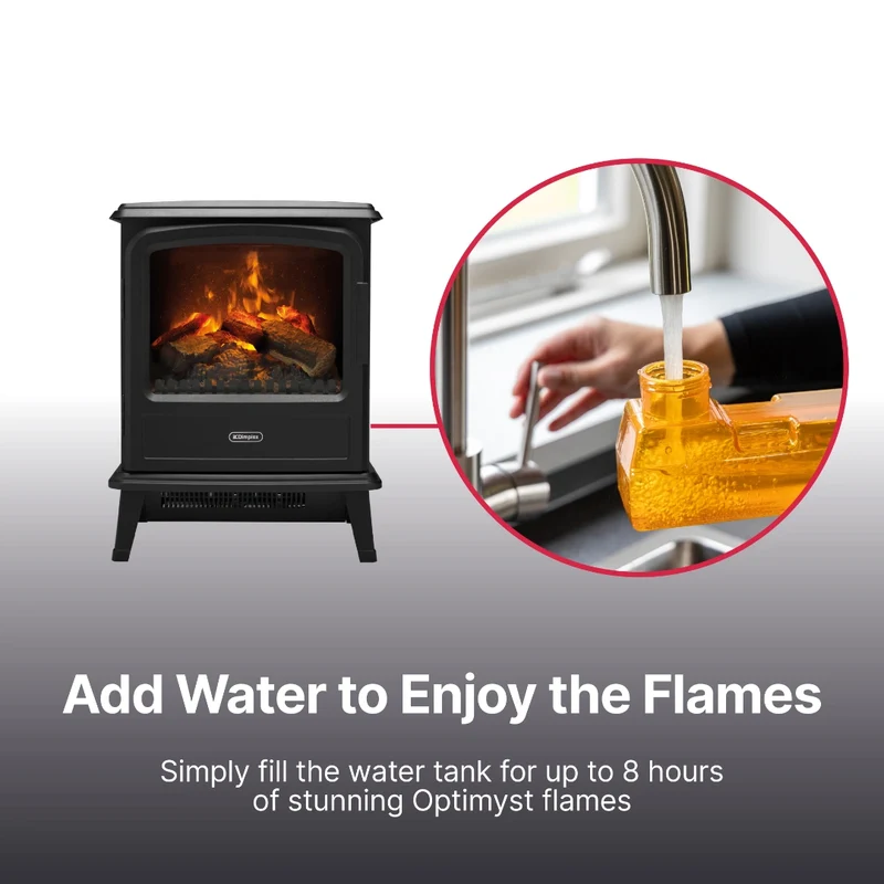 Evandale Optimyst Electric Stove - Black