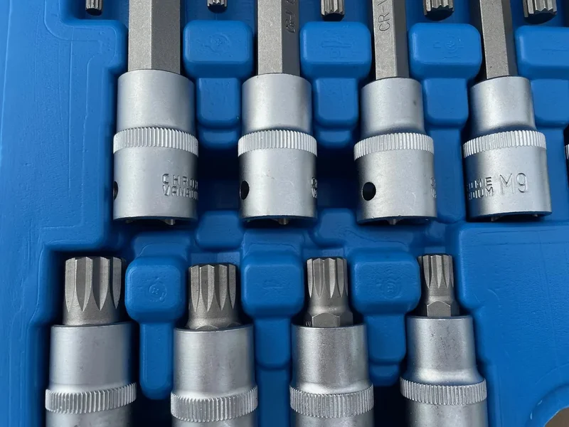 Stahlkaiser 26 tlg. Innen Vielzahn 1/2" Steckschlüsselsatz Set Bit Extra Lang
