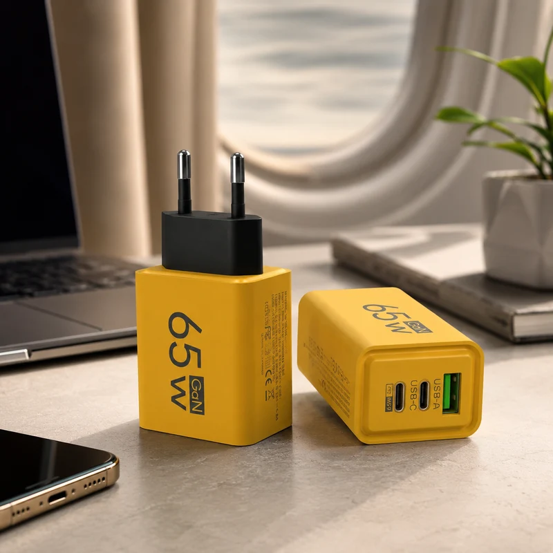 USB-Ladegerät kompakt – GaN-Technik mit USB-C- und USB-A-Anschlüssen