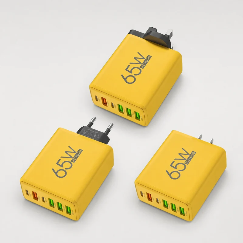 USB-Ladegerät kompakt – GaN-Technik mit USB-C- und USB-A-Anschlüssen