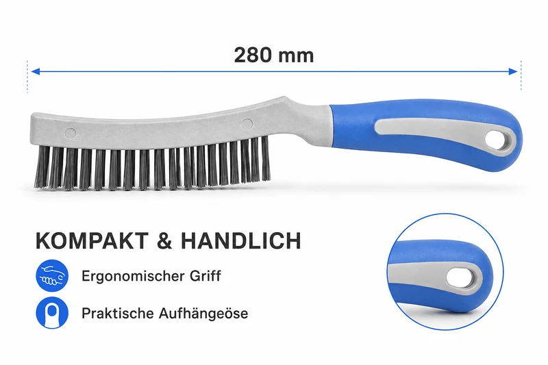 Drahtbürste Stahlbürste 280 mm 3 reihig