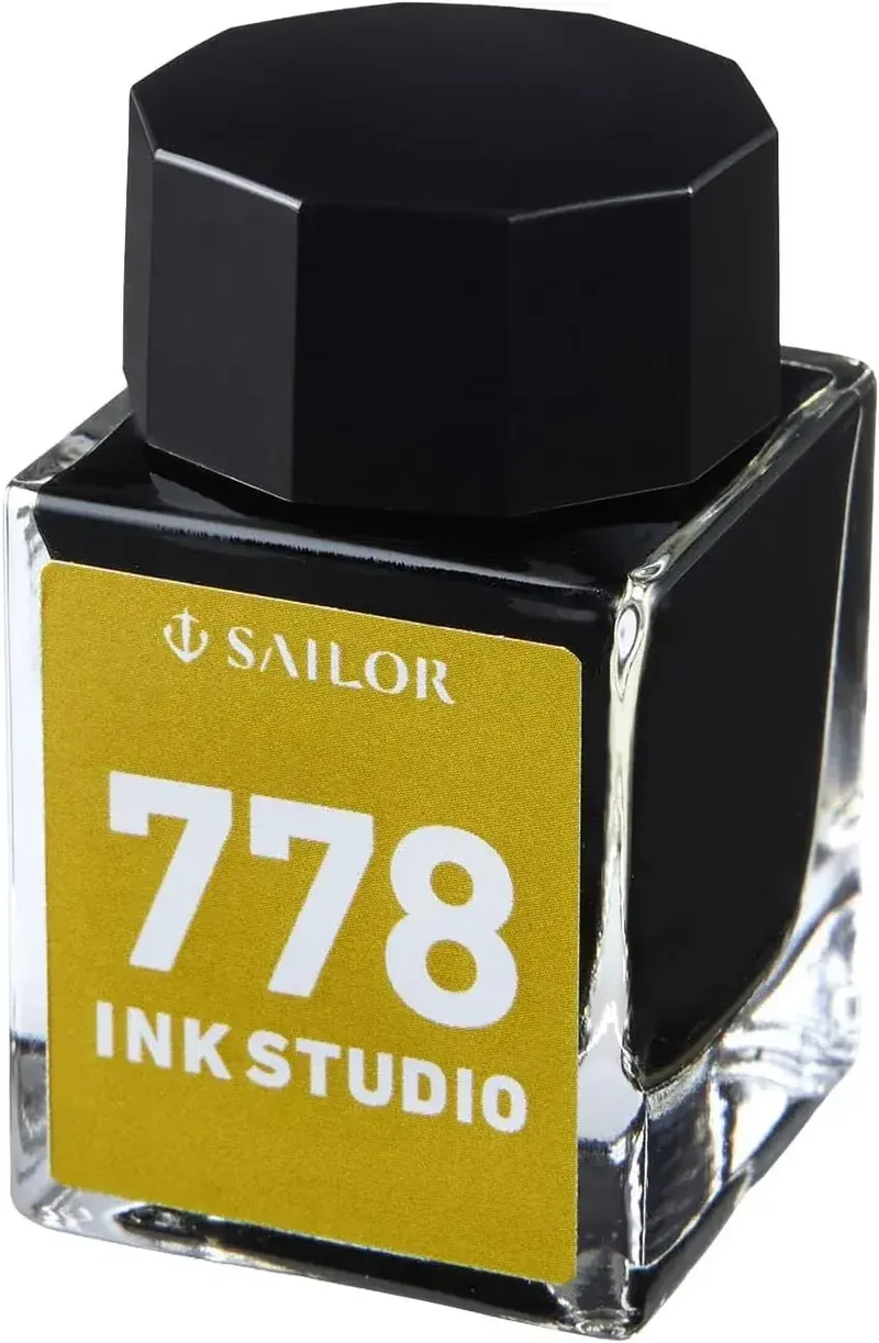 Sailor Fountain Pen Ink Studio Yellow Dye Ink 20ml Bottle Storage
