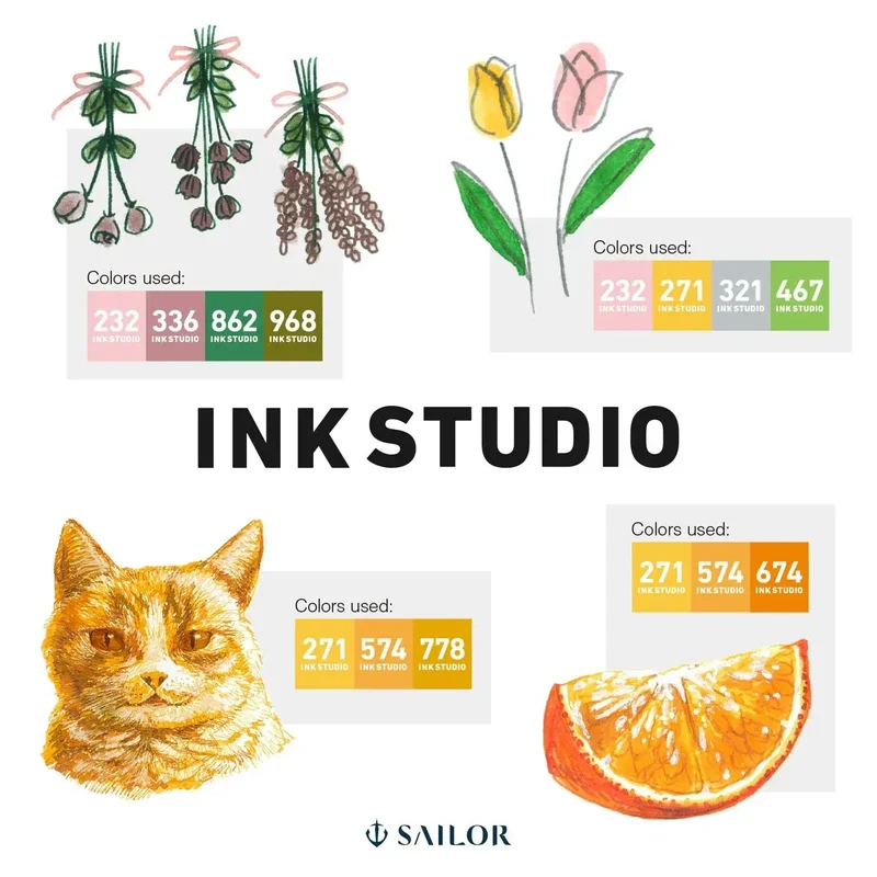 Sailor Ink Studio Fountain Pen Ink for Writing and Journaling