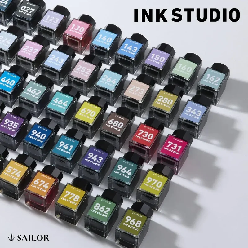 Sailor Ink Studio Green Fountain Pen Ink Colors Bottle 20ml Japan