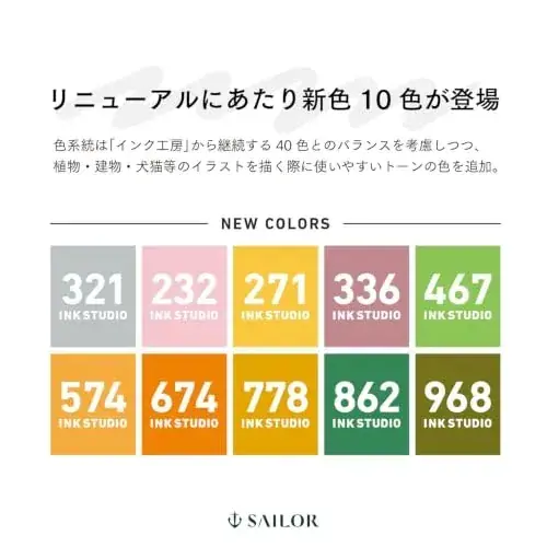 Sailor Pen Studio Gray Fountain Pen Ink Bottle, 20ml Sailor Co