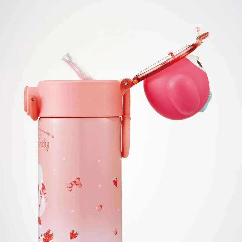 Skater Sanrio Stainless Steel Mascot Straw Bottle 18.2 x 9.1 cm