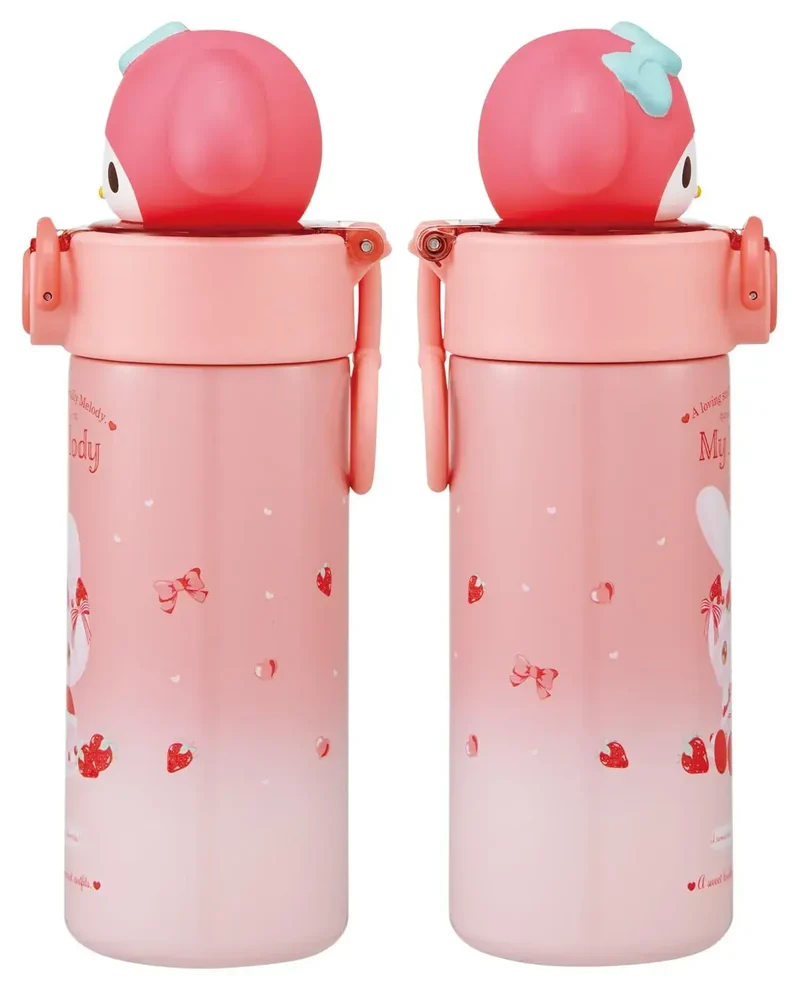 Skater Sanrio Stainless Steel Mascot Straw Bottle 18.2 x 9.1 cm
