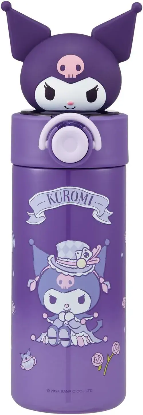 Skater Sanrio Stainless Steel Mascot Straw Bottle 18.2 x 9.1 cm