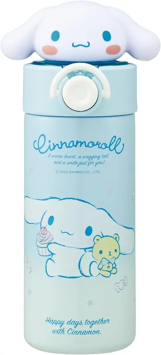 Skater Sanrio Stainless Steel Mascot Straw Bottle 18.2 x 9.1 cm